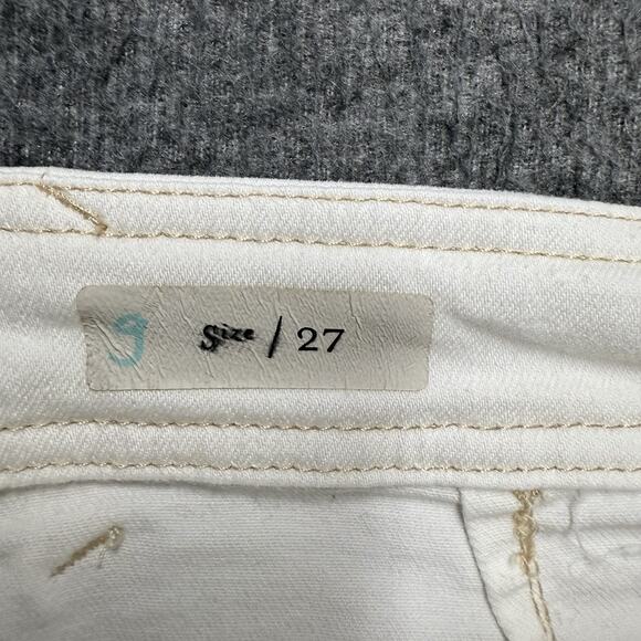 Pilcro and the Letterpress Wide Leg Pants Womens 27 White Anthropologie Buttons - Picture 3 of 10